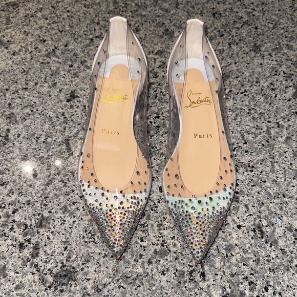Christian Louboutin Degrastrass 100 PVC White/Multi - Picture 8 of 16